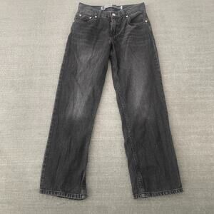 Levis Silver Tab Jeans Stay Loose Women 27x27 Kids 14R Zip Fly Relaxed Wide Leg